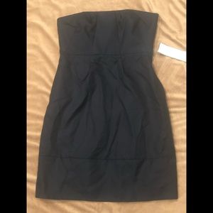 J. Crew navy strapless cocktail dress